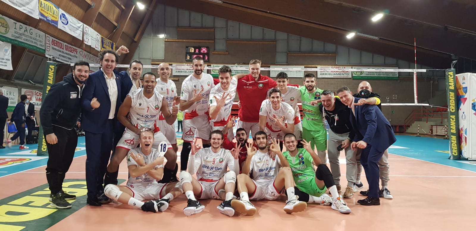 Volley A3: terza vittoria della Med Store 0-3 a Montecchio Maggiore
