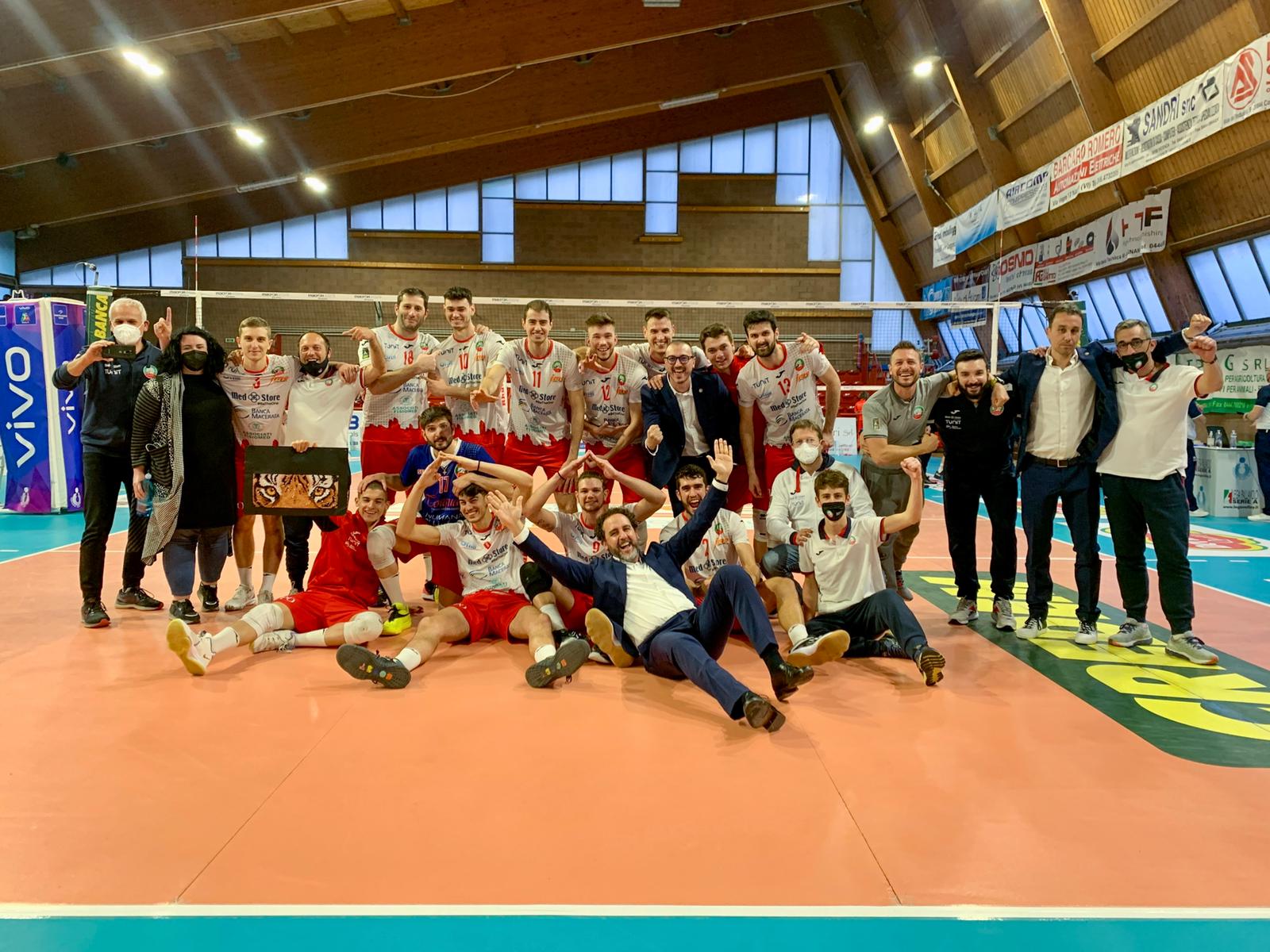 Volley A3 playoff: Macerata in Semifinale, vince 3-1 a Montecchio Maggior